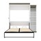 Bestar Orion Queen Murphy Bed with Narrow Shelving Unit (85W), White & Walnut Grey 116880-000017 - alternate 5